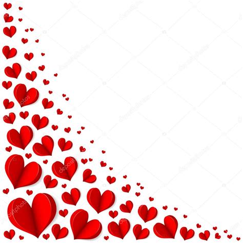 Quadro de corações vermelhos no Dia dos Namorados imagem vetorial de
