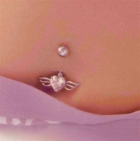 Sparkly Angel Wing Heart Belly Button Ring Bratz Y2k 2000s Etsy Belly Button Piercing