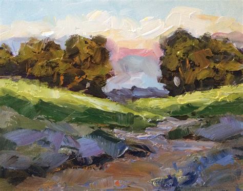 Tom Brown Fine Art California Impressionist Landscape 8x10 Oil By Tom