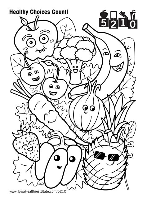 Healthy Eating Colouring Sheets