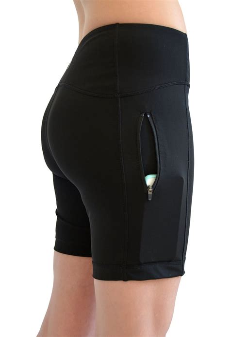 Tidal Comfort Compression Short With Zipper Pocket 10 Black Zippered Full Length Pocket