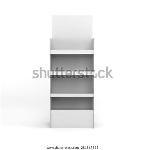 Single Display Shelves Front View On Stock Illustration 281867525