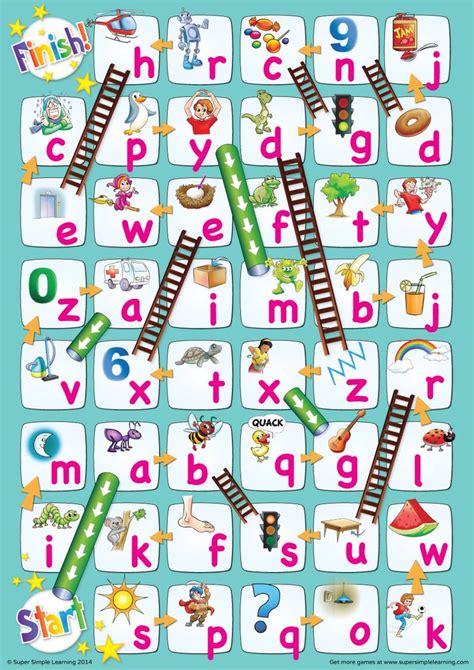 lowercase alphabet chutes ladders game super simple alphabet