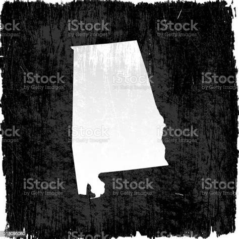 Alabama State Map On Royalty Free Vector Background Stock Illustration