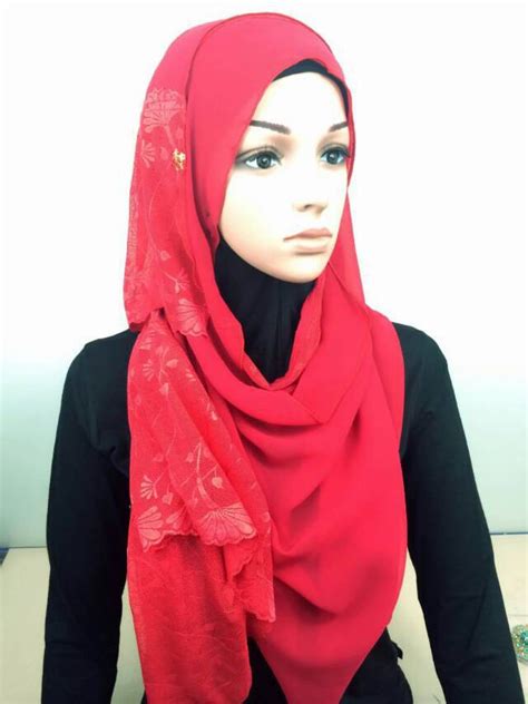 10pcsbag Fashion Newest Lace Silk Hijab In Womens Scarves From