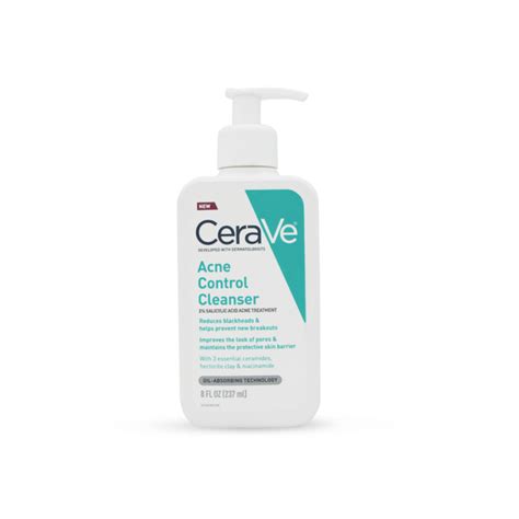 Cerave Acne Control Cleanser With Salicylic Acid Fl Oz Beauty By Daz