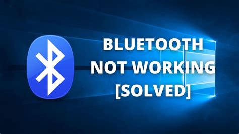 How To Fix Bluetooth Not Working On Windows Problem Youtube