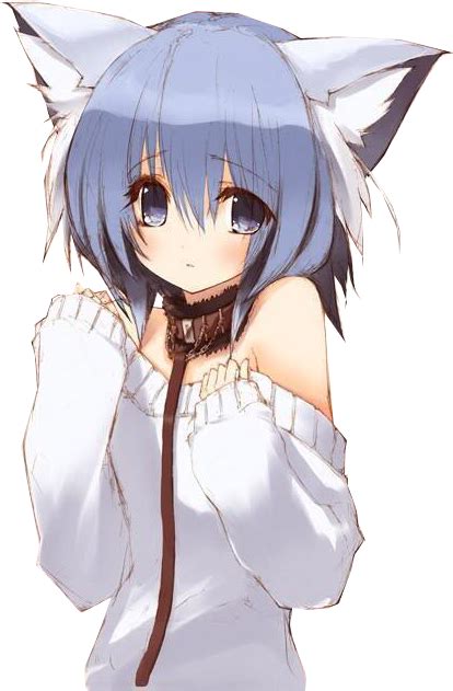 Download Hd Neko Girl Png Library Anime Cat Girls With Blue Hair