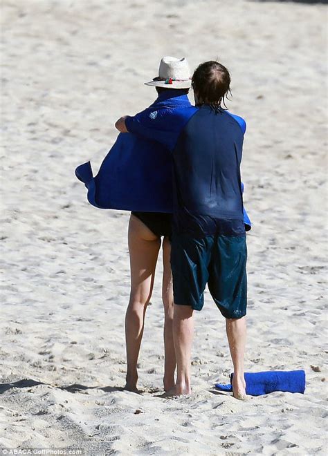 Sir Paul Mccartney And His Wife Nancy Enjoy Beach Walk Daily Mail Online