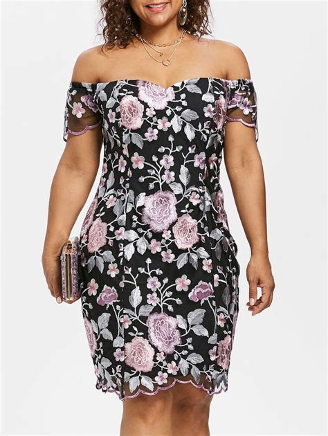 Floral Embroidery Plus Size Dress Keep Your Look Decent With This Sassy Embroidery Plus