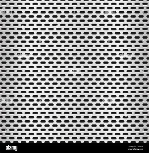 Seamless Metal Swatch Perforated Metal Pattern With Black Holes
