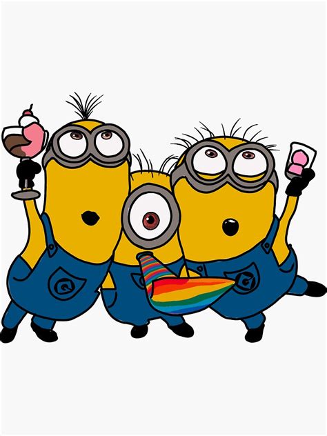 Minions Sticker For Sale By Lilistration Redbubble