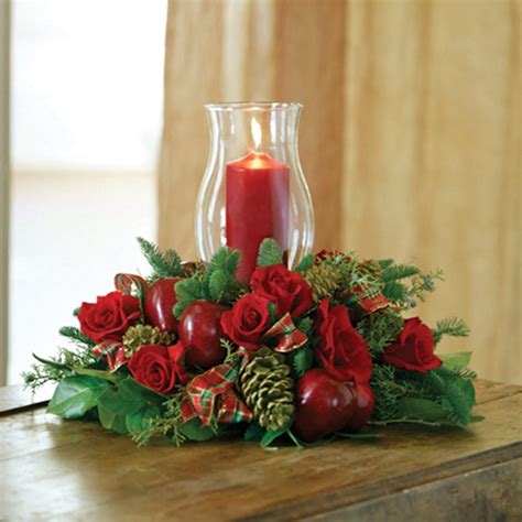 Traditional Christmas Candle Centerpiece Delivered In Baton Rouge La