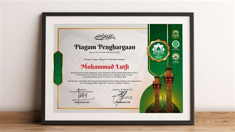 Piagam Sertifikat Sanlat Pesantren Kilat Ramadhan Free CDR File EdukasiGrafis YouTube