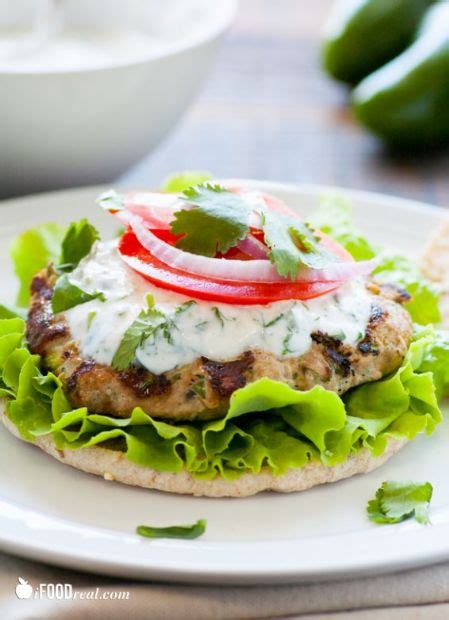 Turkey Burger With Cilantro Aioli Recipe Sparkrecipes