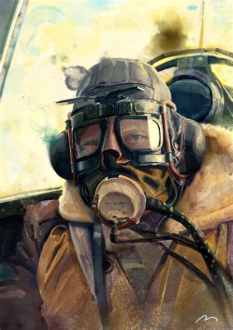 Painting Of Wwii Pilot Wwii Aircraft Fighter Aircraft Military