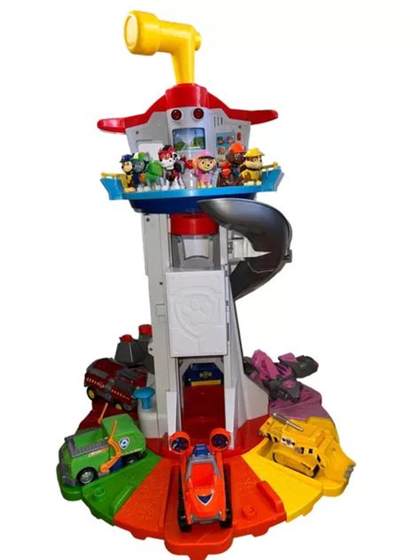 Lot Paw Patrol My Size Lookout Tower Complete Set Vehicles Figures