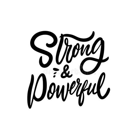 I Am Powerful Hand Drawn Vector Lettering Motivational Inspirational