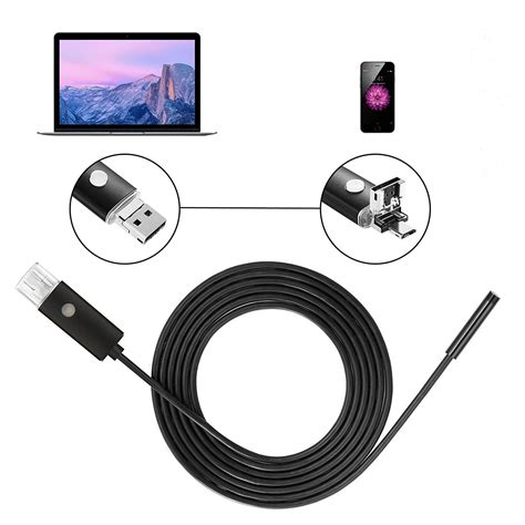 2 In 1 Usb Borescope Inspection Camera For Androidwindowsmac
