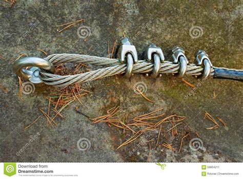 Eye Bolt In The Middle Steel Anchor Bolt Eye In Rock The Fixed Steel