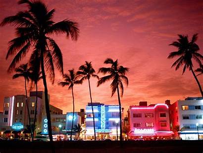 Miami Desktop Florida Beach Background South Night
