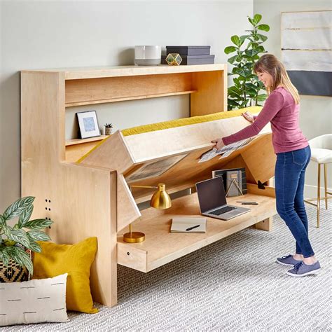 How To Build A Murphy Bed That Easily Transforms Into A Desk Diy