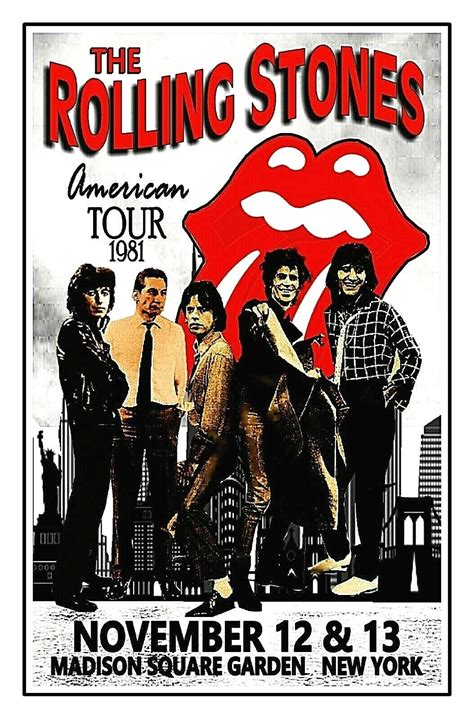 The Rolling Stones 1981 Concert Poster Madison Square Garden New York