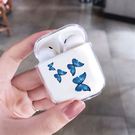 Ultra lightweight & compatible with apple. Butterfly AirPods Case Clear AirPod Pro Case Transparent ...