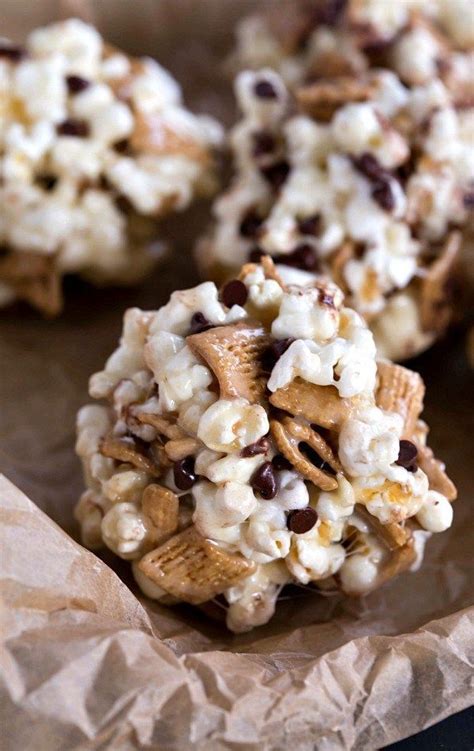 Smores Popcorn Balls Recipe Makes A Great Party Snack Mini Desserts