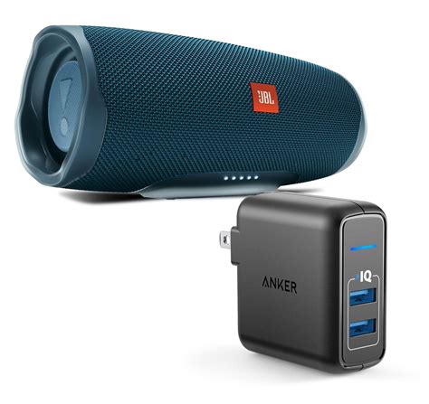 Jbl Charge 4 Blue Portable Bluetooth Speaker Wanker Wall Charger