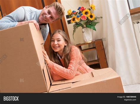 Couple Moving Boxes Image And Photo Free Trial Bigstock