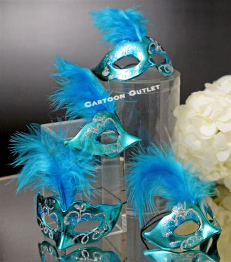 12 quinceanera mini venetian mask party favors decoration blue mis 15 recuerdos ebay
