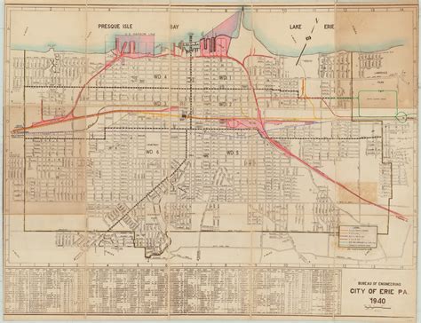 City Of Erie Pa 1940 Curtis Wright Maps