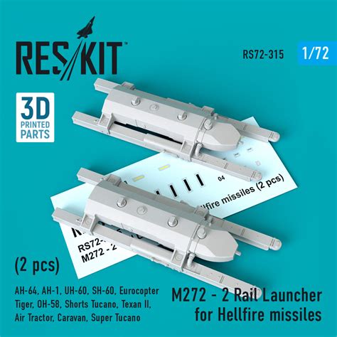 M272 2 Rail Launcher For Hellfire Missiles 2 Pcs 172