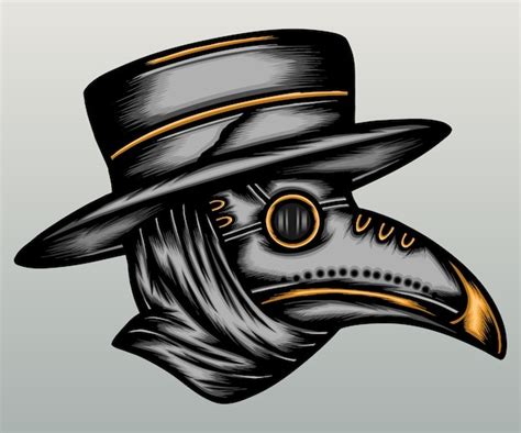 Premium Vector Illustration Of The Doctor Plague Mask