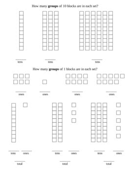 All these worksheets use base ten blocks for visual support.included:* addition to 10* addition to 20* subtraction within 10* subtraction within 20happy. First Grade Base Ten Blocks by Amy Cooksey | Teachers Pay ...