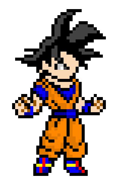 Dragon Ball Super Goku Pixel Art Clipart Large Size Png Image Pikpng