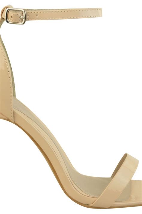 Aaliyah Nude Barely There Strappy Heels Shopperboard
