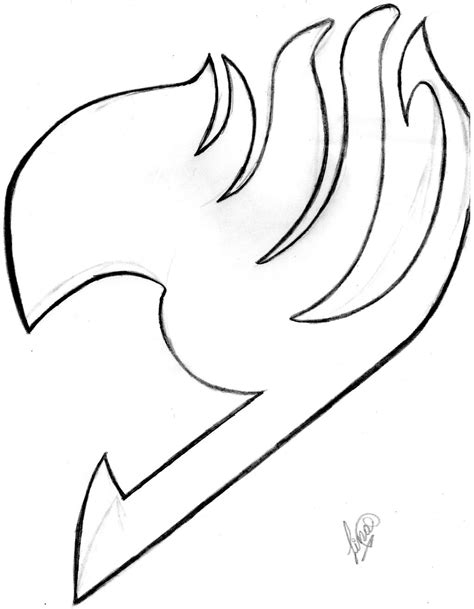 Fairy Tail Logo Drawing Sketch Coloring Page