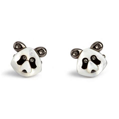 Darwin Panda Exquisite And Cute Panda In Onyx And Mother Of Pearl With