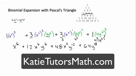 Binomial Expansion With Pascals Triangle Youtube