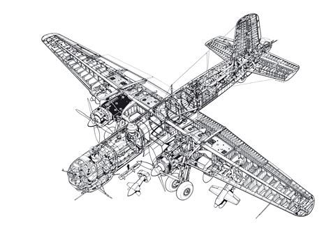 Heinkel He 177 Cutaway Drawing In High Quality