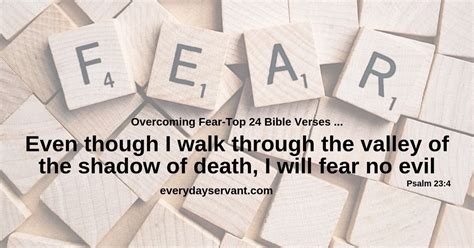 Overcoming Fear Top 24 Bible Verses Everyday Servant