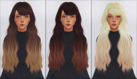 Sims 4 Hairs Ellie Simple Leahlilith`s Intention Hair Retextured