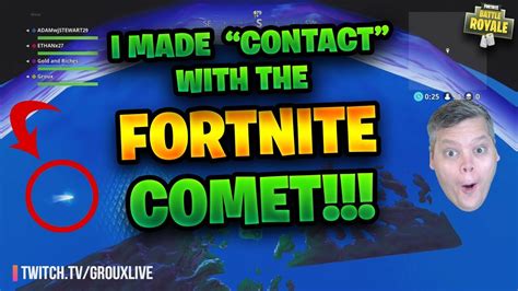 I Made Contact With The Fortnite Comet Youtube