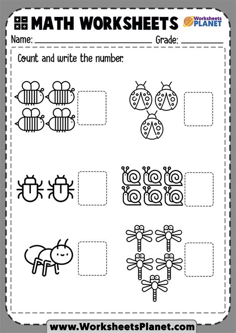 Kindergarten Worksheets Counting Worksheets Count The Number Of