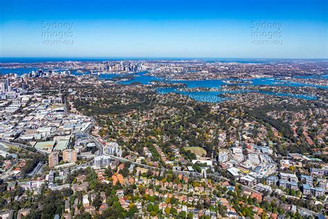 Aerial Stock Image Lane Cove North To Sydney Cbd
