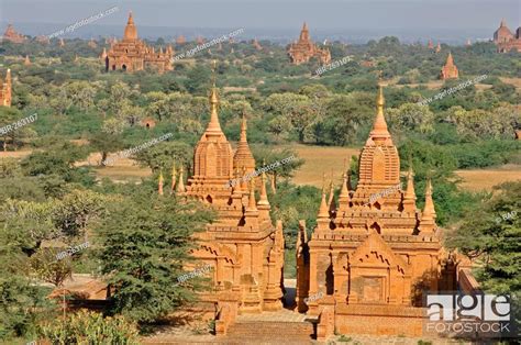 The Archaeological Site Of Pagan Bagan Myanmar Burma Stock Photo
