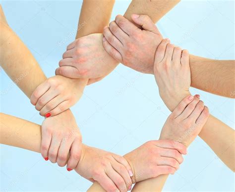 Ring Of Hands Teamwork Showing Your Product — Stock Photo