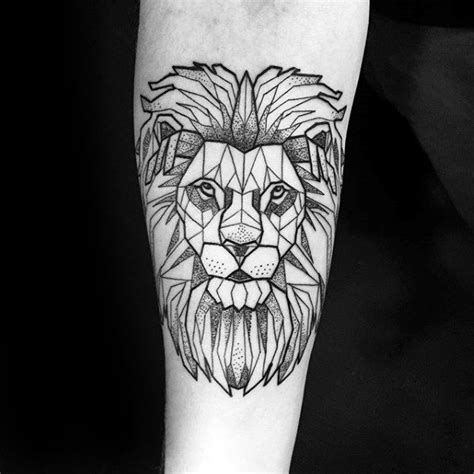 Lions are one of the most popular tattoo designs for men because they represent dominance, strength, confidence, and courage. 60 Geometric Lion Tattoo Designs For Men - Masculine Ideas